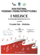 XVIII FESTIWAL PIOSENKI I PIEŚNI PATRIOTYCZNEJ